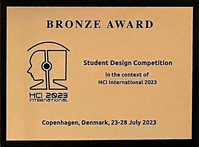 Student Design Competition BRONZE Award. Details in text following the image.