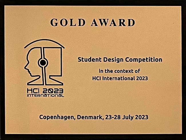 Student Design Competition GOLD Award. Details in text following the image.